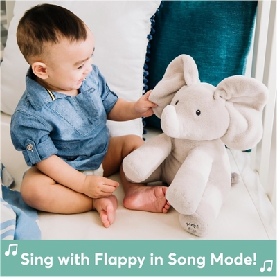GUND Bambino animato Flappy l'elefante di peluche, giocattolo per bambini da 0 anni in su, grigio, 12"