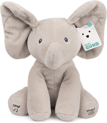 GUND Bambino animato Flappy l'elefante di peluche, giocattolo per bambini da 0 anni in su, grigio, 12"