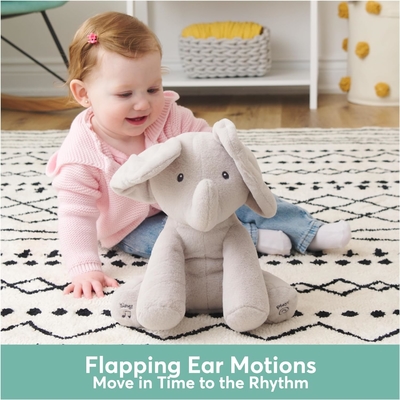GUND Bambino animato Flappy l'elefante di peluche, giocattolo per bambini da 0 anni in su, grigio, 12"