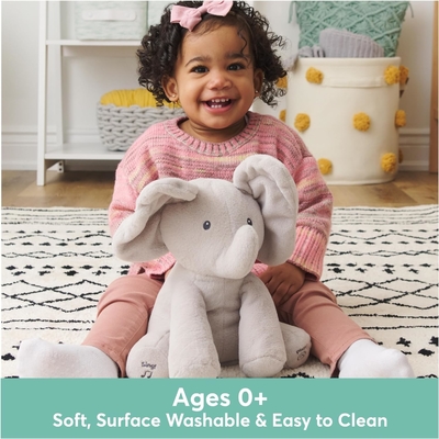 GUND Bambino animato Flappy l'elefante di peluche, giocattolo per bambini da 0 anni in su, grigio, 12"