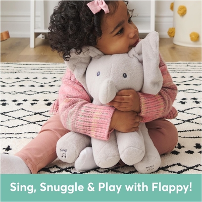 GUND Bambino animato Flappy l'elefante di peluche, giocattolo per bambini da 0 anni in su, grigio, 12"
