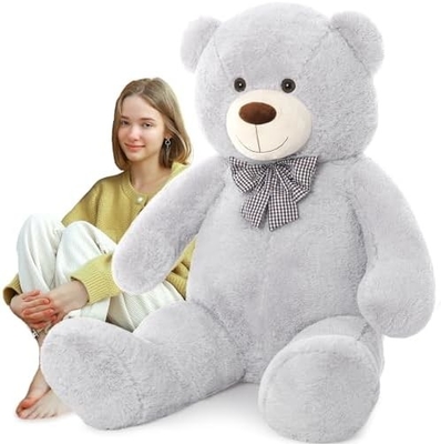 Misscindy Giant Teddy Bear Animali di peluche ripieni per ragazza o bambini 47 pollici, (bianco)