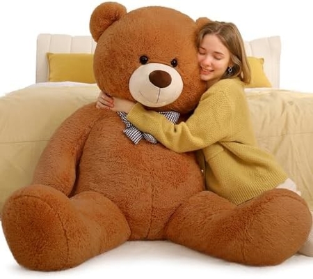 Misscindy Giant Teddy Bear Animali di peluche ripieni per ragazza o bambini 47 pollici, (bianco)