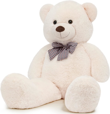 Misscindy Giant Teddy Bear Animali di peluche ripieni per ragazza o bambini 47 pollici, (bianco)