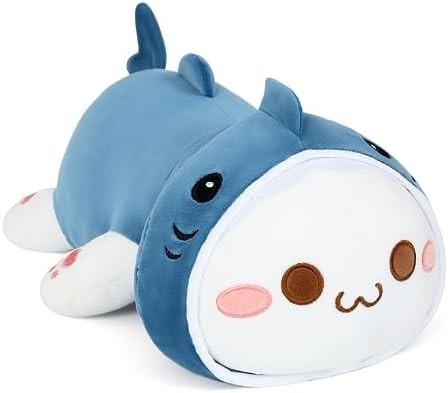 Onsoyours Cute Kitten Plush Toy 25.5&quot; Stuffed Animal Pet Kitty Soft Anime Cat Large Plush Pillow for Kids (Bianco A, 25.5
