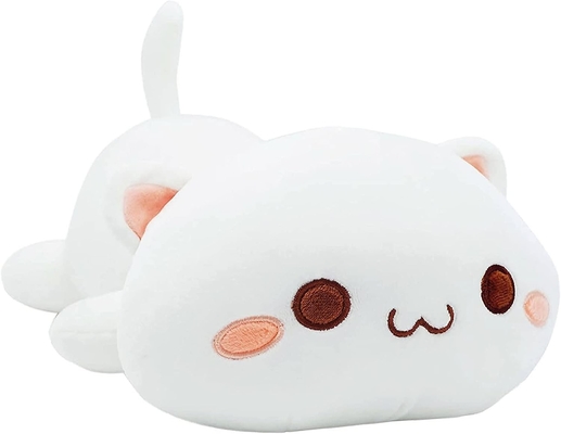 Onsoyours Cute Kitten Plush Toy 25.5&quot; Stuffed Animal Pet Kitty Soft Anime Cat Large Plush Pillow for Kids (Bianco A, 25.5