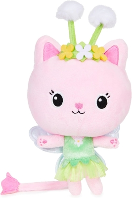 Gabby's Dollhouse, 7 pollici Kitty Fairy Purr-ific Plush Toy, Bambini giocattoli per 3 anni e più