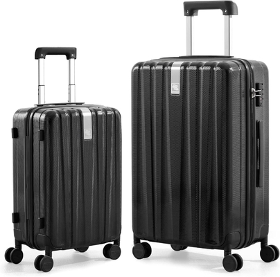 Set 2 pezzi Carry On Baggage con ruote PC Hard Shell Baligie Leggerissime Baligie Tsa Registrate Baligie di viaggio di grandi dimensioni Baligie da viaggio