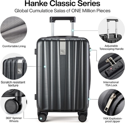 Set 2 pezzi Carry On Baggage con ruote PC Hard Shell Baligie Leggerissime Baligie Tsa Registrate Baligie di viaggio di grandi dimensioni Baligie da viaggio