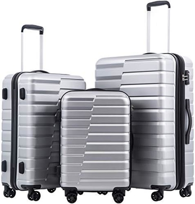 Valigia PC ABS TSA bagagli 3 pezzi set chiusura giratore Carry on (blu teal)