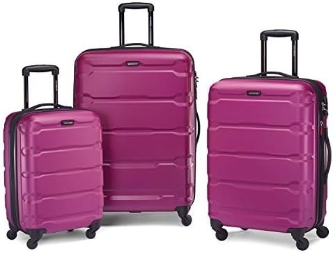 Omni PC Bagaglio rigido espandibile con ruote a spinner, portabicchiere da 20 pollici, blu