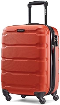 Omni PC Bagaglio rigido espandibile con ruote a spinner, portabicchiere da 20 pollici, blu
