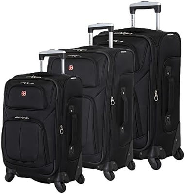 Bagaglio flessibile, nero, grande da 29 pollici.