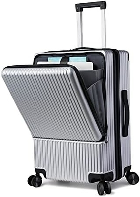 20in Cornice di alluminio Hardside Spinner Ruota bagaglio, Costruito-In TSA blocco Portare sulla valigia, con portacoppe e USB Port