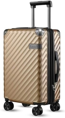 Carry On Baggage 22x14x9 Airline Approved - 35L Polycarbonate Expandable Hard Shell Suitcase con ruote giratorie