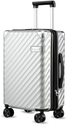 Carry On Baggage 22x14x9 Airline Approved - 35L Polycarbonate Expandable Hard Shell Suitcase con ruote giratorie