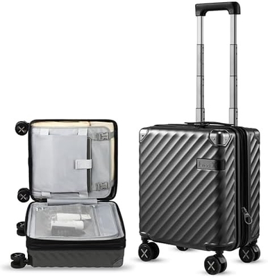 Carry On Baggage 22x14x9 Airline Approved - 35L Polycarbonate Expandable Hard Shell Suitcase con ruote giratorie
