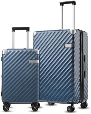 Carry On Baggage 22x14x9 Airline Approved - 35L Polycarbonate Expandable Hard Shell Suitcase con ruote giratorie