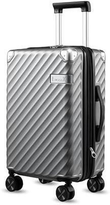 Carry On Baggage 22x14x9 Airline Approved - 35L Polycarbonate Expandable Hard Shell Suitcase con ruote giratorie