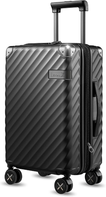 Carry On Baggage 22x14x9 Airline Approved - 35L Polycarbonate Expandable Hard Shell Suitcase con ruote giratorie