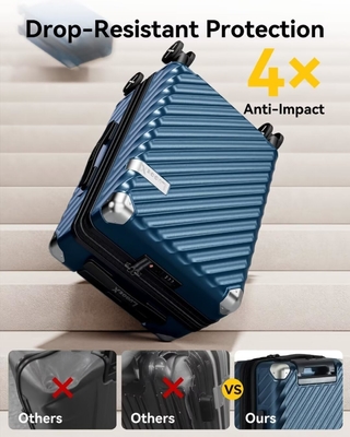 Carry On Baggage 22x14x9 Airline Approved - 35L Polycarbonate Expandable Hard Shell Suitcase con ruote giratorie