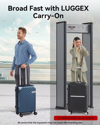 Carry On Baggage 22x14x9 Airline Approved - 35L Polycarbonate Expandable Hard Shell Suitcase con ruote giratorie