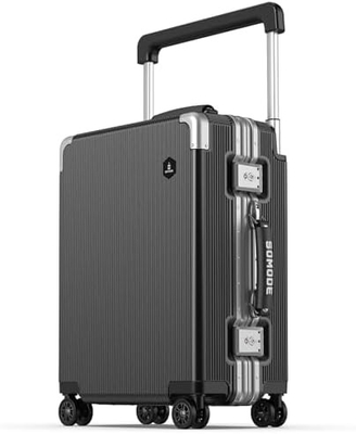Carry On Luggage, Valigia a guscio rigido con ruote a 360°, Valigia a bordo di una compagnia aerea e lucchetto a doppia cerniera.
