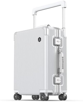 Carry On Luggage, Valigia a guscio rigido con ruote a 360°, Valigia a bordo di una compagnia aerea e lucchetto a doppia cerniera.