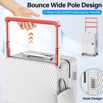 Carry On Luggage, Valigia a guscio rigido con ruote a 360°, Valigia a bordo di una compagnia aerea e lucchetto a doppia cerniera.