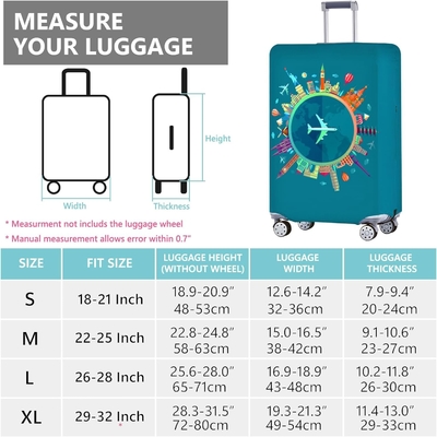 Coperture per le valigie Travelkin per le valigie Tsa approvato, Protector per le valigie da 18 a 32 pollici