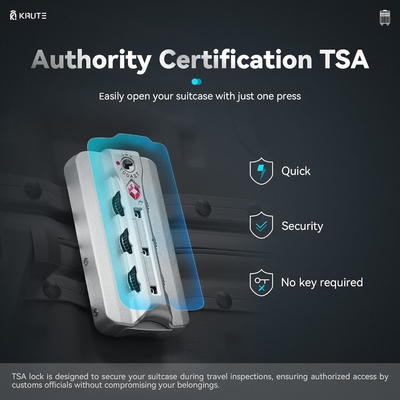 Bagaglio senza cerniera con 8 ruote Valigia a guscio duro da 20 pollici con PC + ABS TSA Lock 4 Metal Corner Bianco