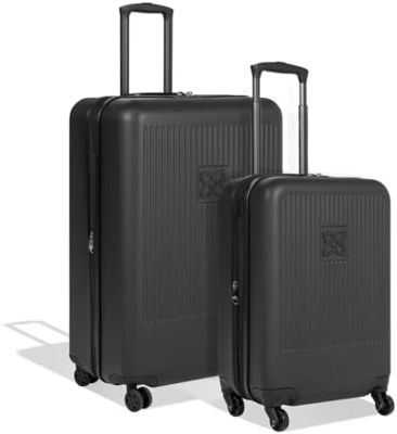 Valigia resistente con pannello interno in rete anti-schiacciamento e cinghia di compressione progettata per viaggi senza stress