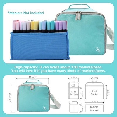 Stoccaggio Borsa per pennarelle pennarello pennarello per colorare matite Libri Arte e mestiere forniture Strumenti cosmetici, fino a 130 penne