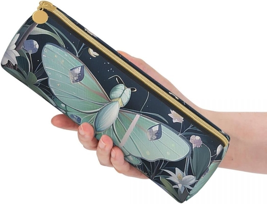 Cassa di matita farfalla per donne Penna borsa cilindro Chiusura portatile piccola semplice resistente leggero per sacchetto di stoccaggio