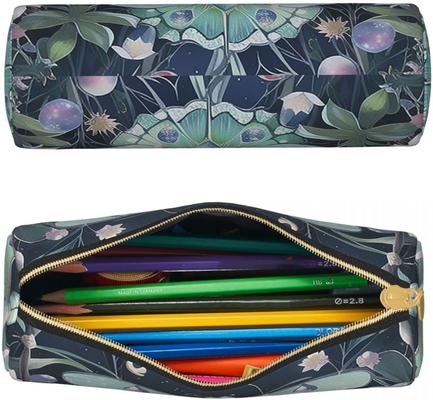 Cassa di matita farfalla per donne Penna borsa cilindro Chiusura portatile piccola semplice resistente leggero per sacchetto di stoccaggio