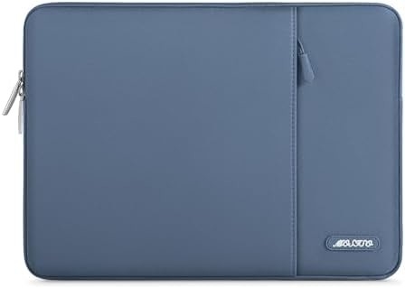 Borsa con manica per laptop Compatibile con MacBook Air 13 M3 A3113 M2 /Pro 13 M2 M1,Bossa verticale in poliestere con tasca, grigio