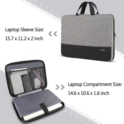 Cassa per laptop, TSA 15.6 pollici Borsa portatile portabile manica portatile Acqua resistente Cassa per computer portabile portabile