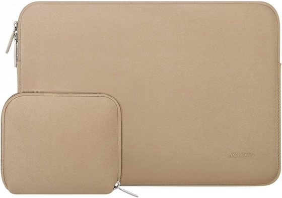 Manica per laptop Compatibile con MacBook Air/Pro, notebook da 13 a 13,3 pollici, borsa in neoprene con cassa piccola, albicocca