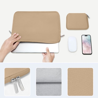 Manica per laptop Compatibile con MacBook Air/Pro, notebook da 13 a 13,3 pollici, borsa in neoprene con cassa piccola, albicocca