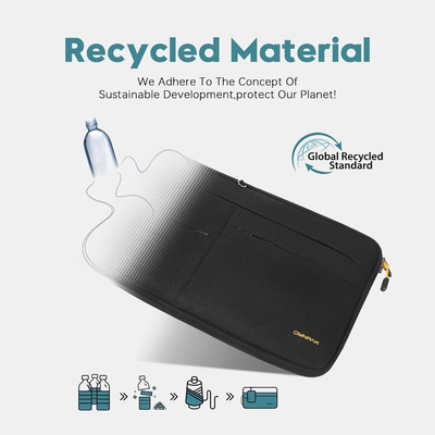 Adatto per,MacBook Pro 13-14 pollici, PET riciclato portatile con manico e tasca di accessori
