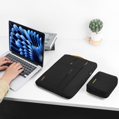 Adatto per,MacBook Pro 13-14 pollici, PET riciclato portatile con manico e tasca di accessori