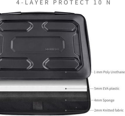 13Cassa per laptop da 0,3 pollici con manico Borsa per computer a prova di urti Valigia protettiva EVA impermeabile 13-13 pollici portatile