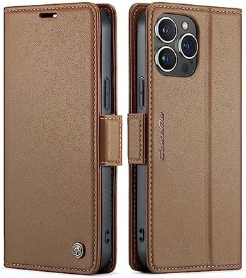 QLTYPRI Wallet Cover per iPhone 13/14, [RFID-blocking] porta slot per carte di credito per la protezione antiurto della custodia del telefono