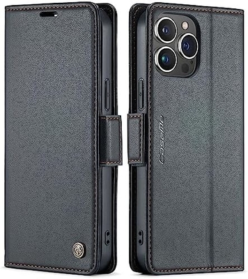 QLTYPRI Wallet Cover per iPhone 13/14, [RFID-blocking] porta slot per carte di credito per la protezione antiurto della custodia del telefono