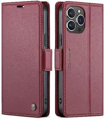 QLTYPRI Wallet Cover per iPhone 13/14, [RFID-blocking] porta slot per carte di credito per la protezione antiurto della custodia del telefono