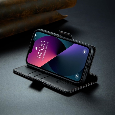 QLTYPRI Wallet Cover per iPhone 13/14, [RFID-blocking] porta slot per carte di credito per la protezione antiurto della custodia del telefono