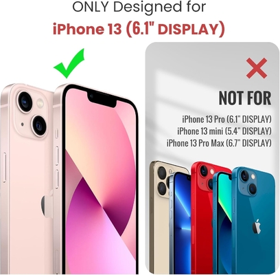 Cassa per iPhone 13, portafoglio con cerniera con 7 carte, braccialetto magnetico in pelle.