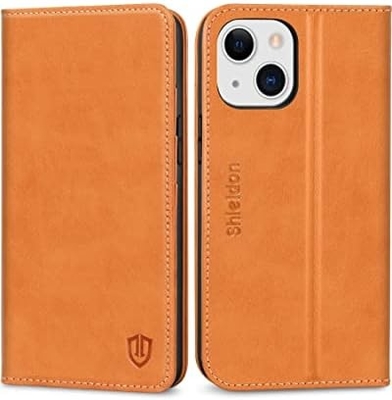 Cassa pieghevole per portafogli in pelle sigillo magnetico porta slot per schede di blocco RFID Cassa completamente protetta compatibile con iPhone 13