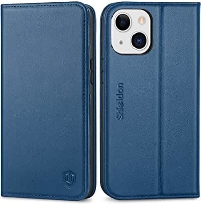 Cassa pieghevole per portafogli in pelle sigillo magnetico porta slot per schede di blocco RFID Cassa completamente protetta compatibile con iPhone 13