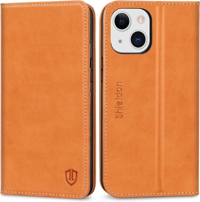 Cassa pieghevole per portafogli in pelle sigillo magnetico porta slot per schede di blocco RFID Cassa completamente protetta compatibile con iPhone 13
